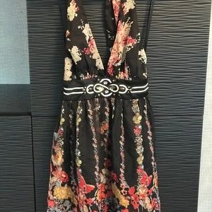 COPY - Meghan LA Jeweled Halter Floral Dress $320